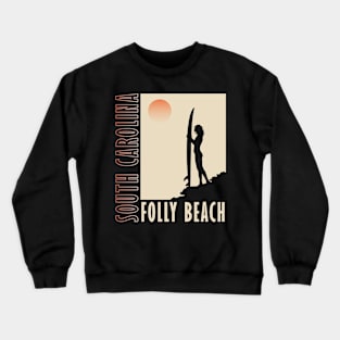 Folly Beach South Carolina - Charleston Coast Crewneck Sweatshirt